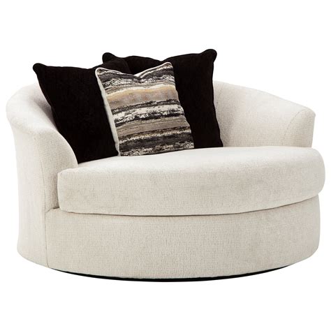 oversized swivel round chair.